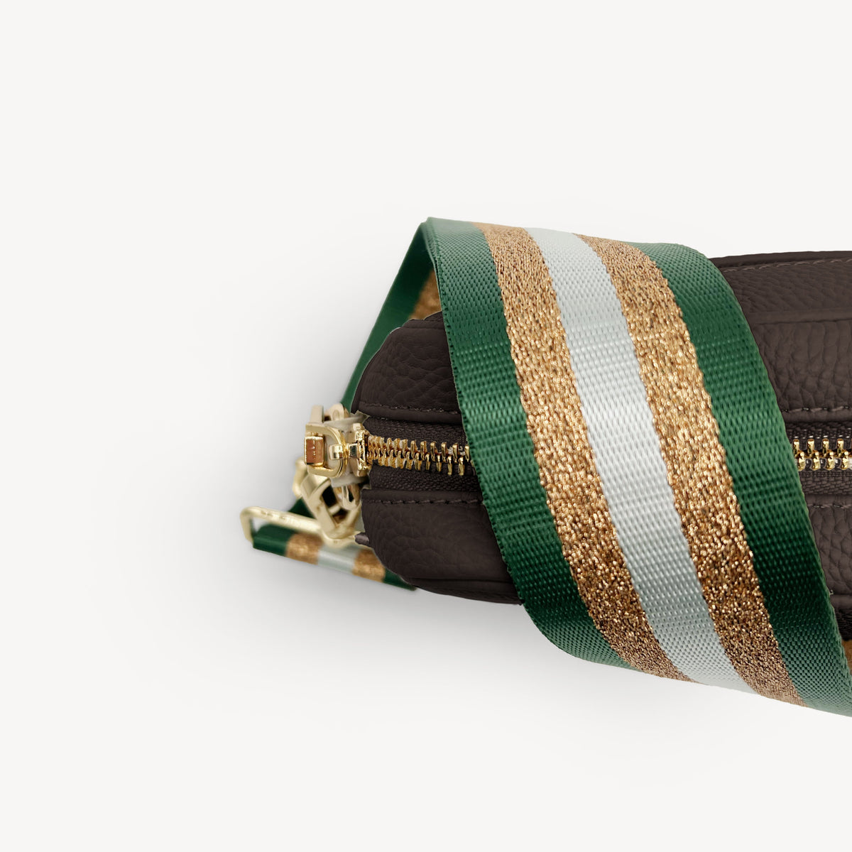 Green & Gold Glitter Stripe Strap