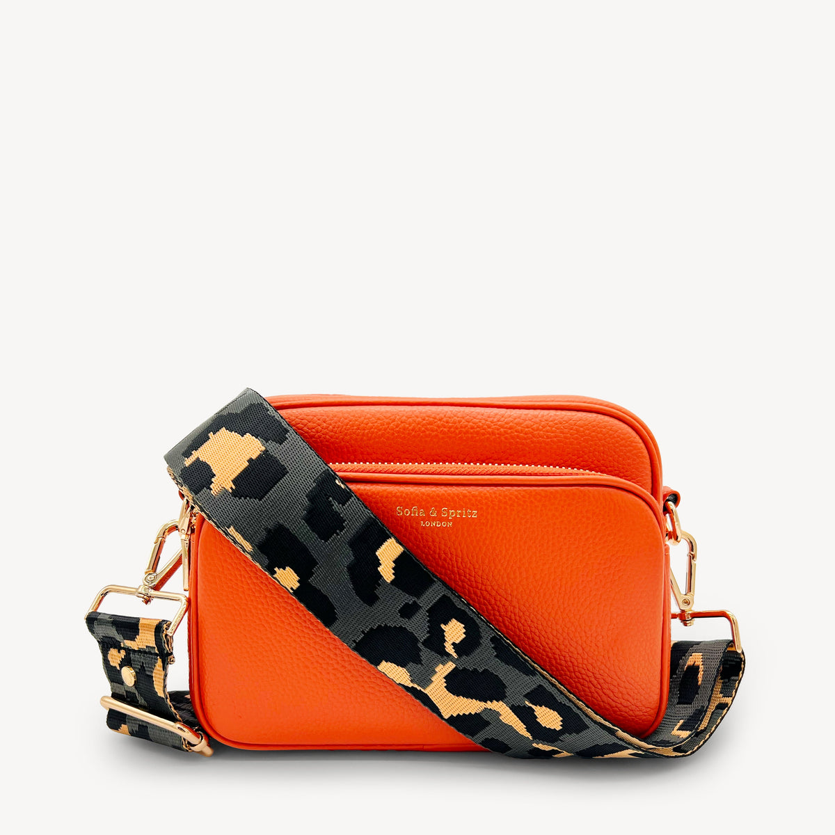 Grey & Gold Leopard Strap