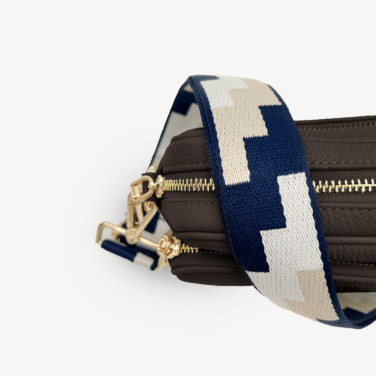 Navy, Stone & Tan Puzzle Strap