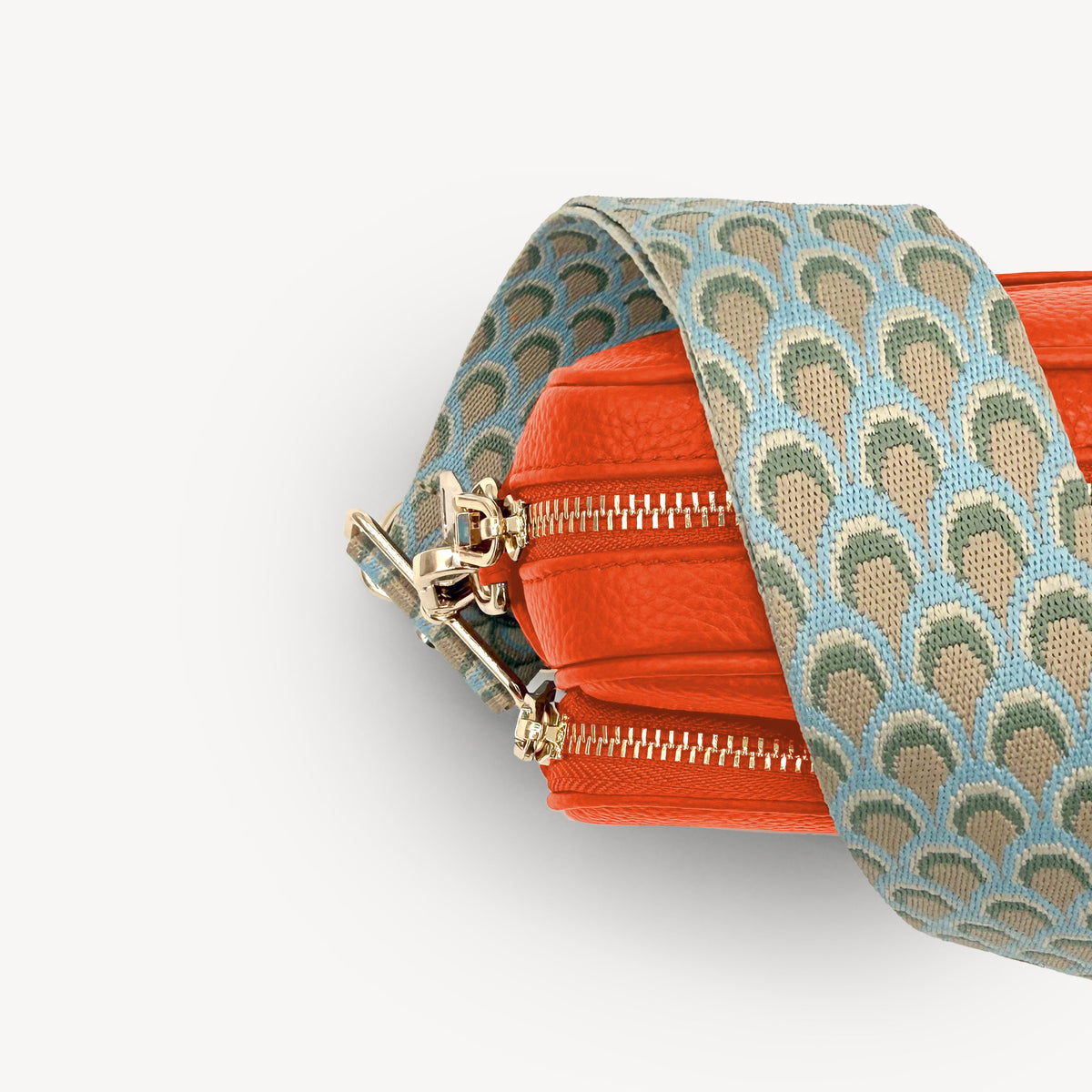 Sky Blue & Stone Peacock Strap