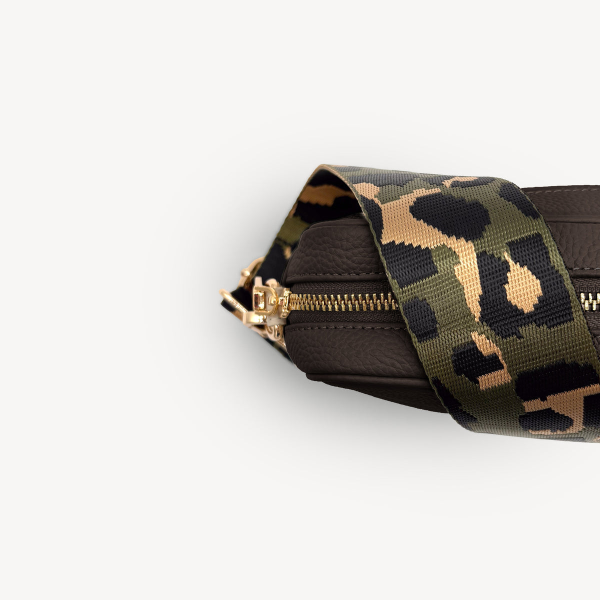Olive Green & Gold Leopard Strap
