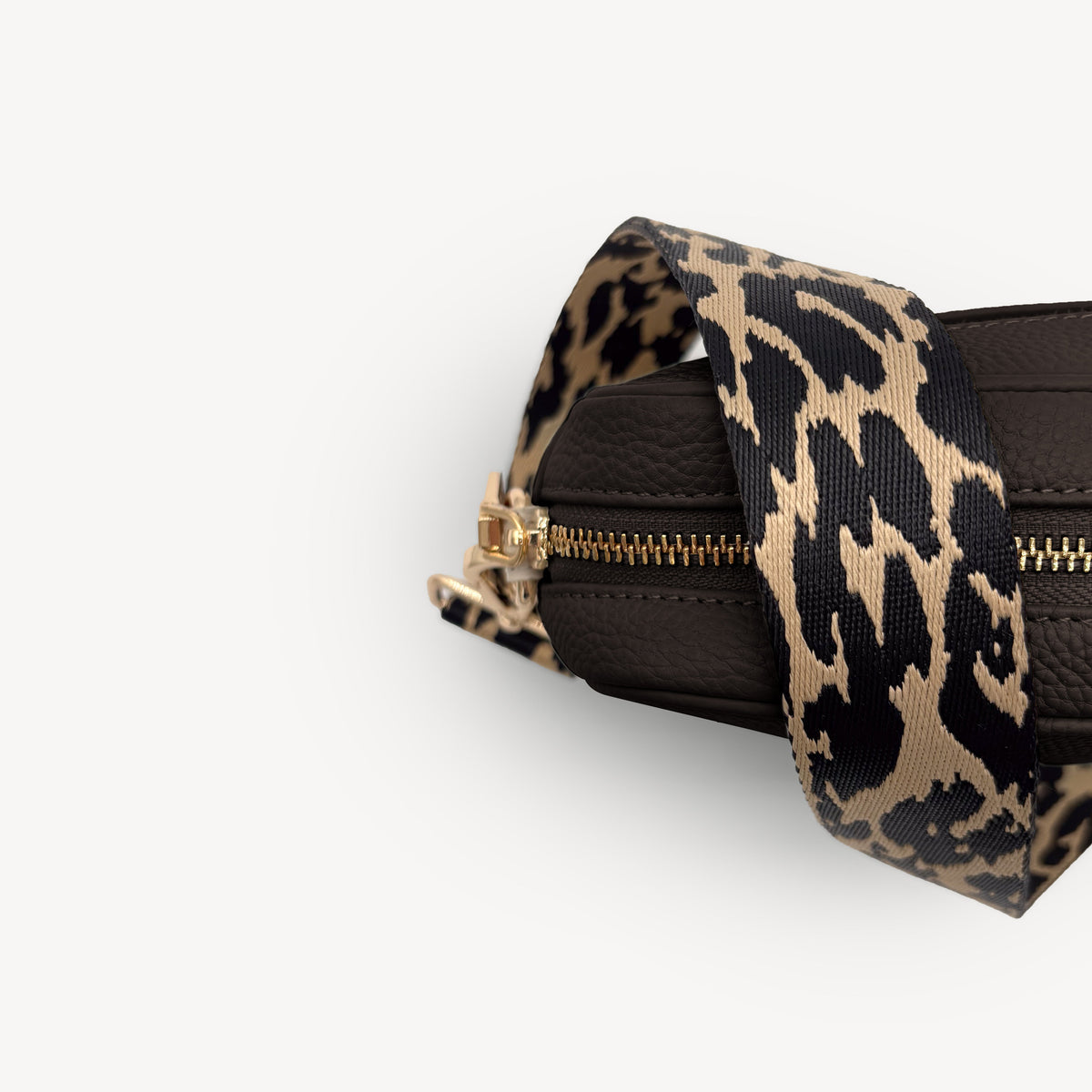Black & Beige Leopard Strap