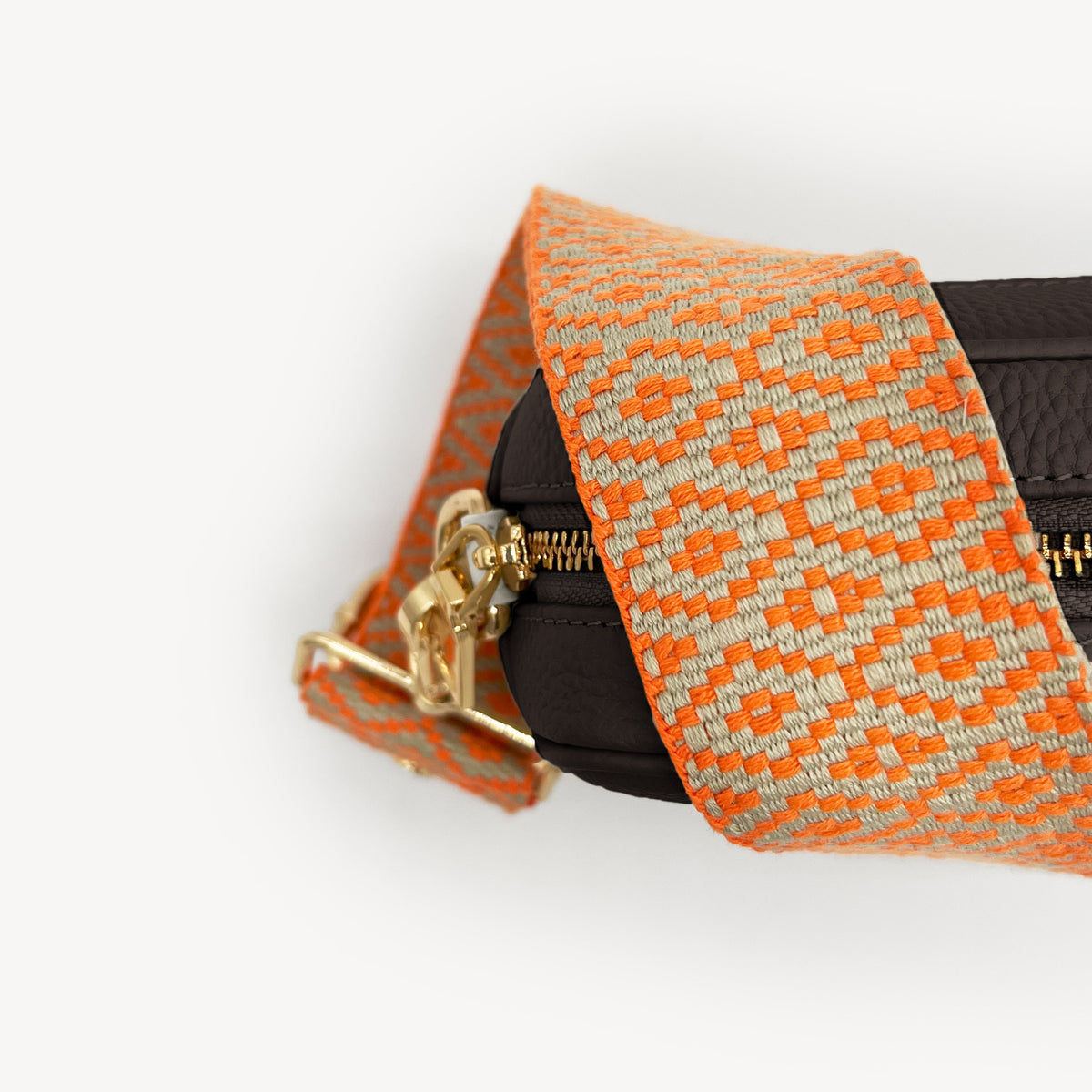 Orange & Stone Embroidered Strap