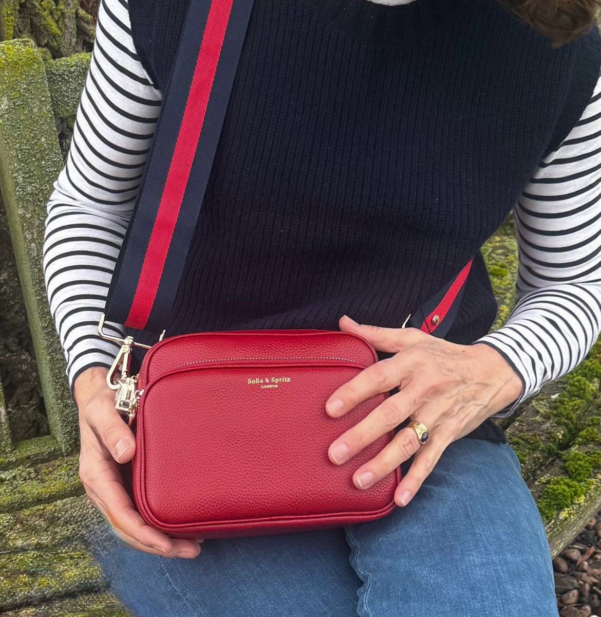 Alba Crossbody Bag - Deep Cherry Red