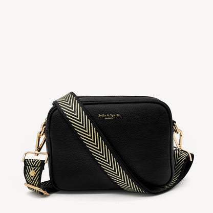 Black & Gold Chevron Strap