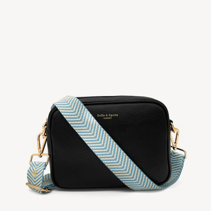 Sky Blue & White Chevron Strap