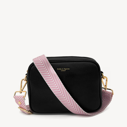 Pale Pink & White Chevron Strap