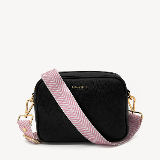 Pale Pink & White Chevron Strap