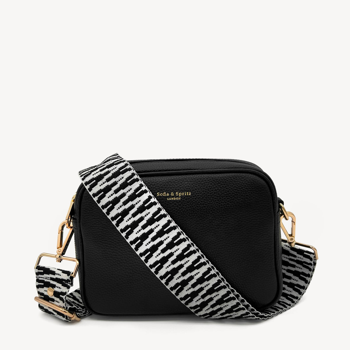 Black & White Zigzag Strap
