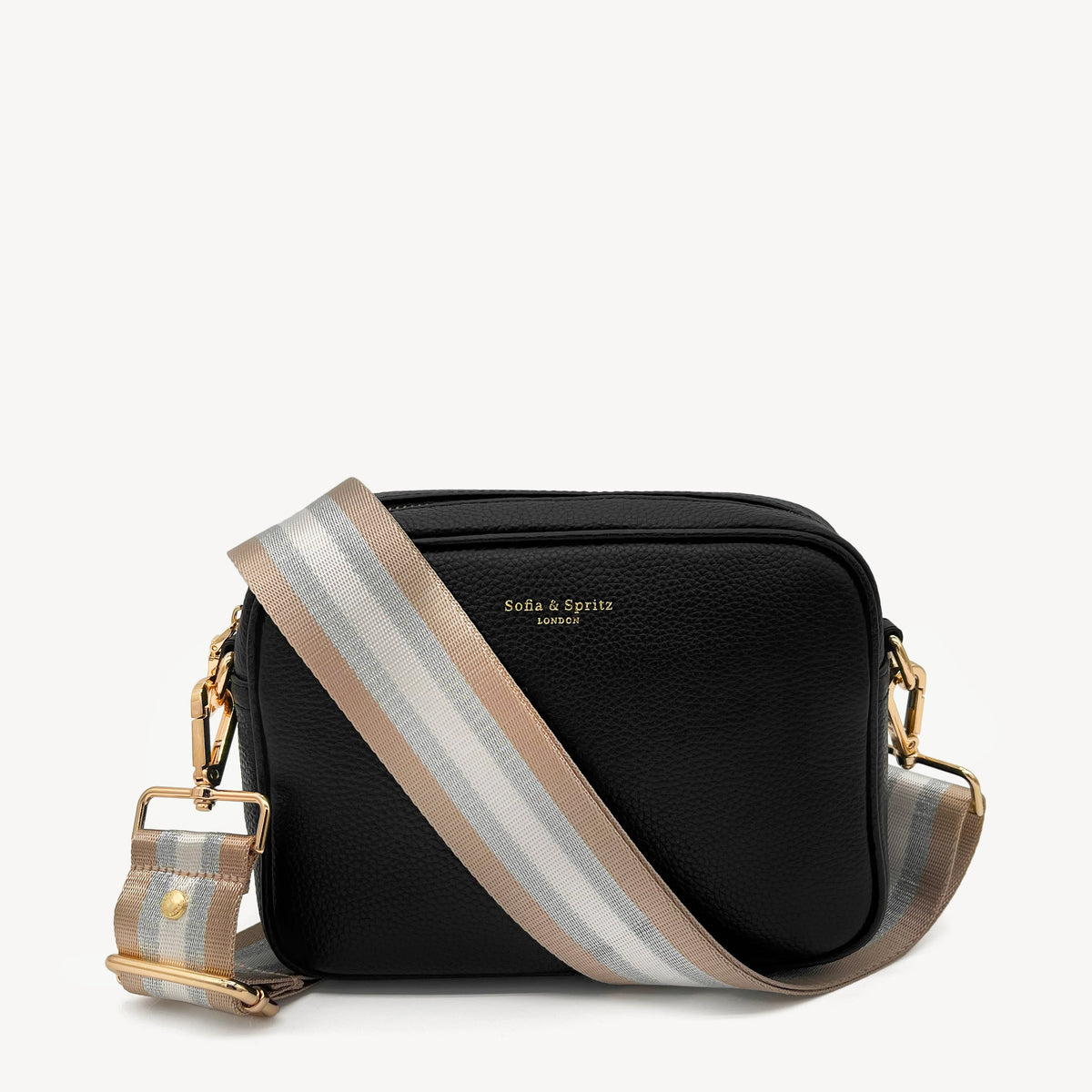 Champagne & Silver Stripe Strap