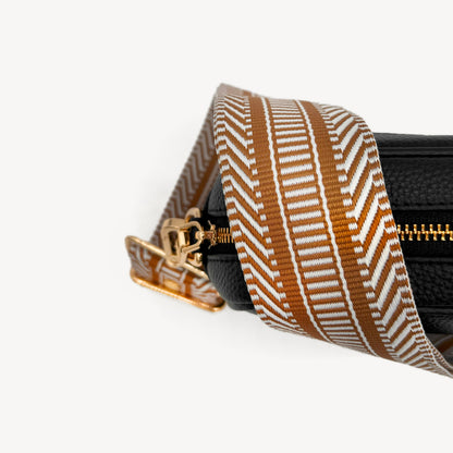 Tan & White Stripe Aztec Strap