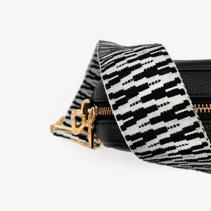 Black & White Zigzag Strap