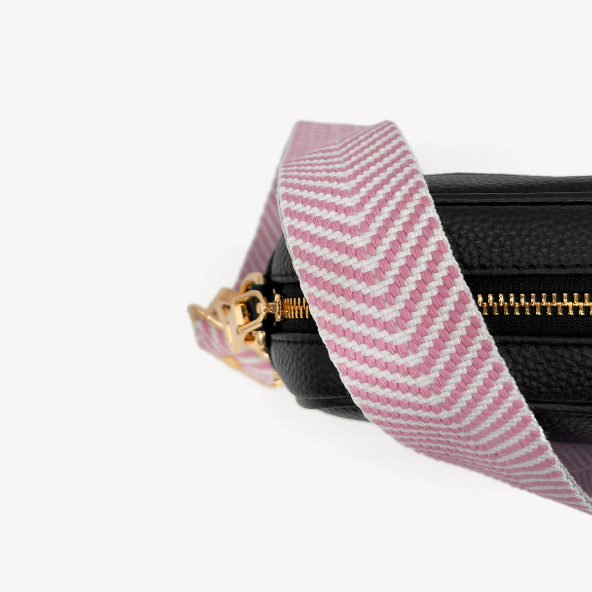 Pale Pink & White Chevron Strap