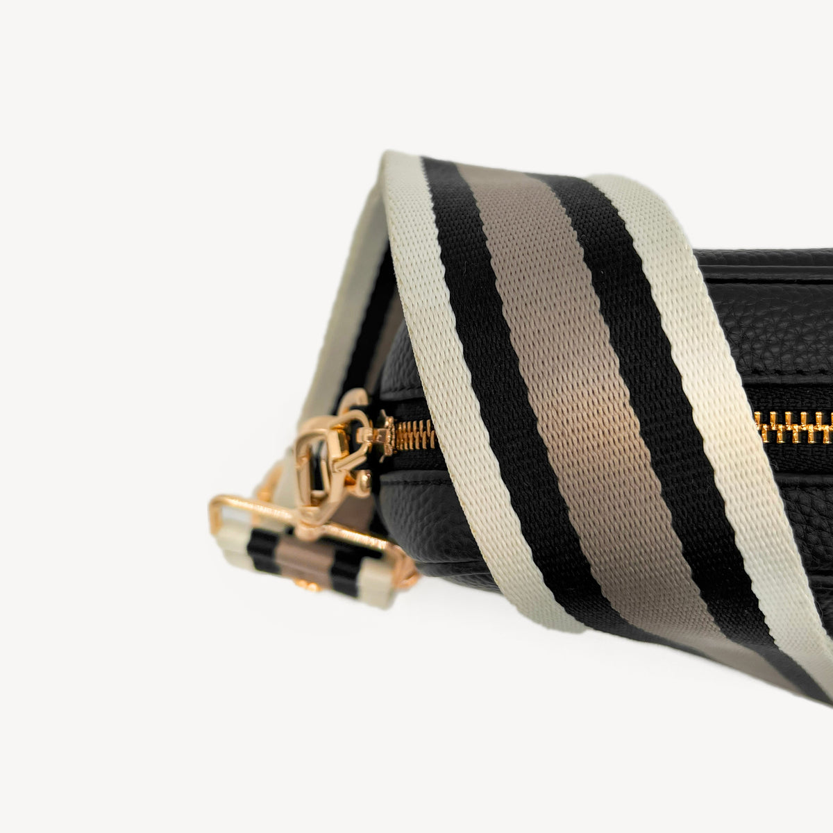 Black, Stone & Tan Stripe Strap
