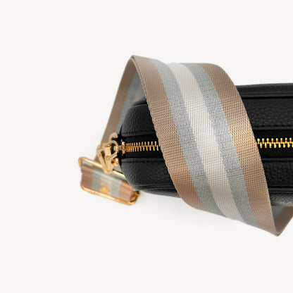 Champagne & Silver Stripe Strap