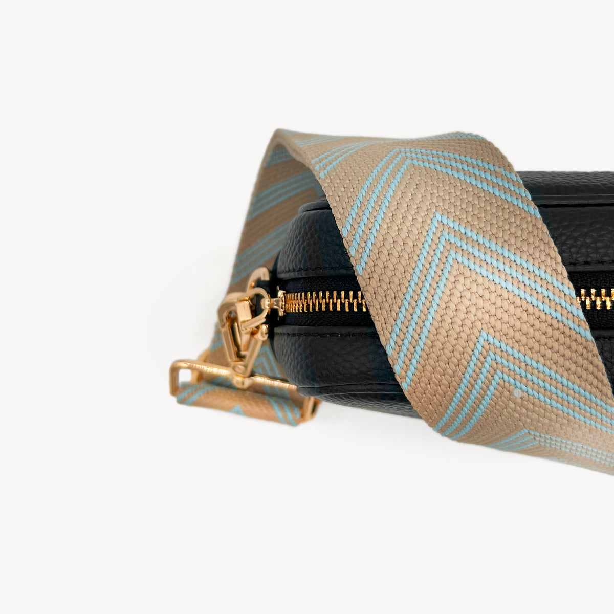 Pale Blue & Tan Arrow Strap
