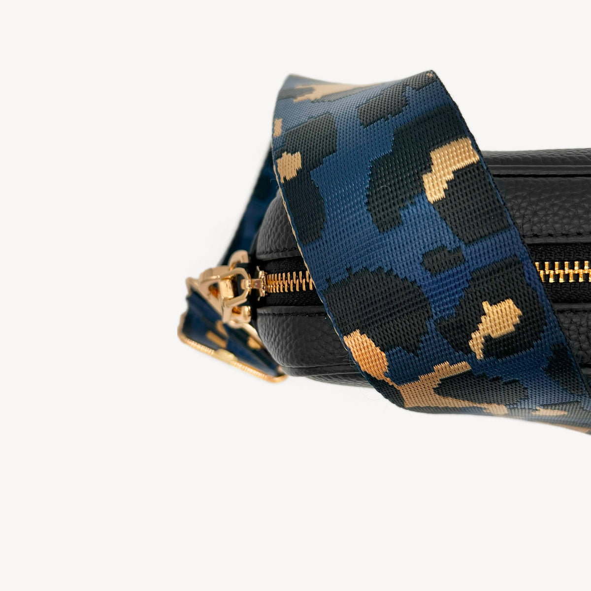 Navy & Gold Leopard Strap