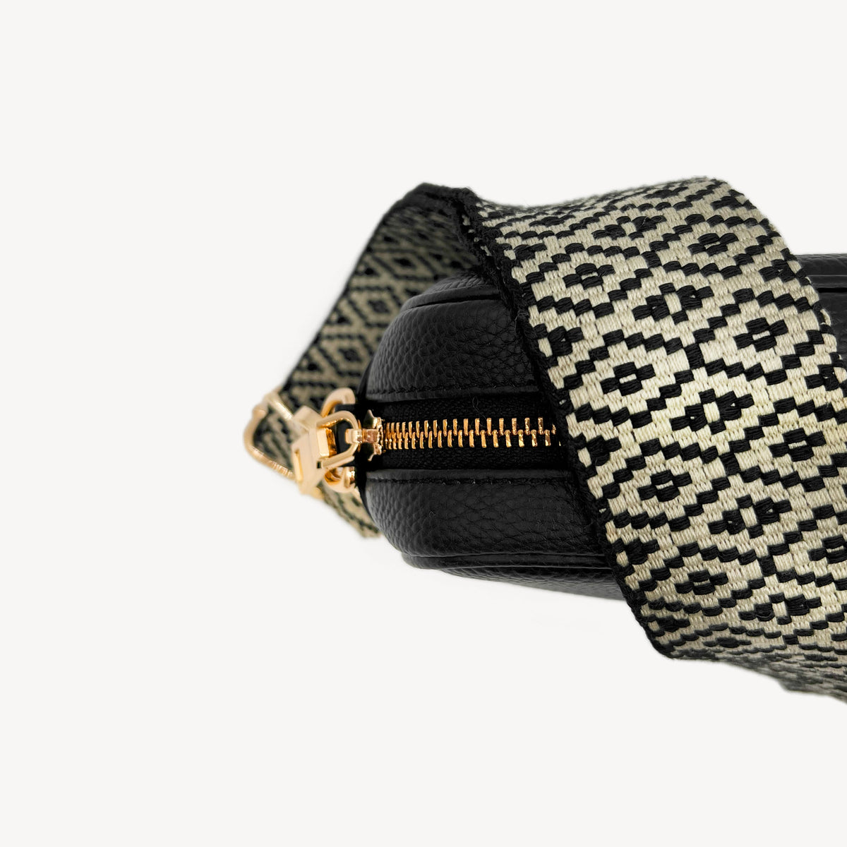 Black & Stone Embroidered Strap