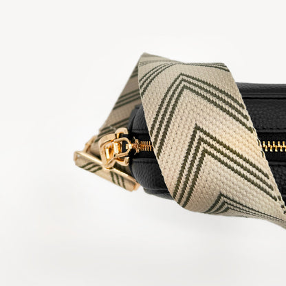 Olive Green & Stone Arrow Strap