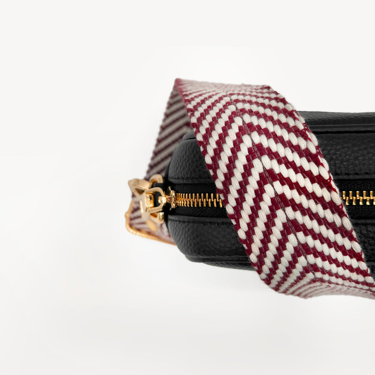 Burgundy & White Chevron Strap