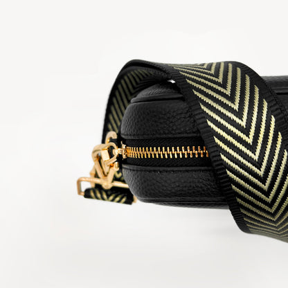 Black & Gold Chevron Strap