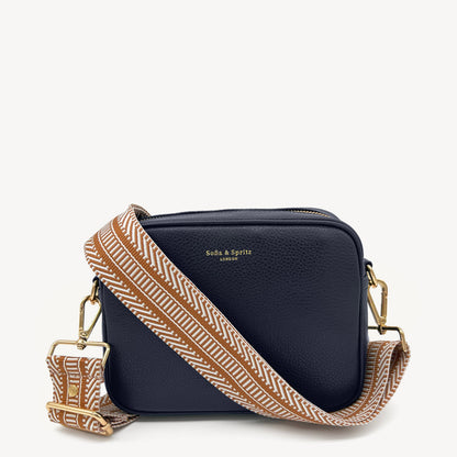 Tan & White Stripe Aztec Strap