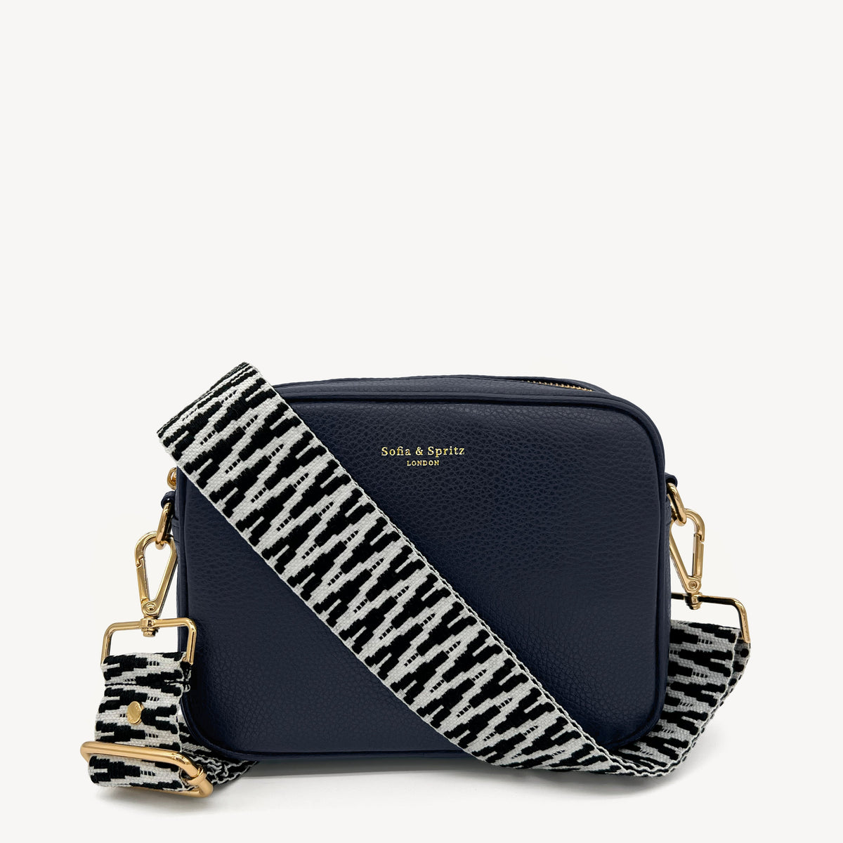 Black & White Zigzag Strap