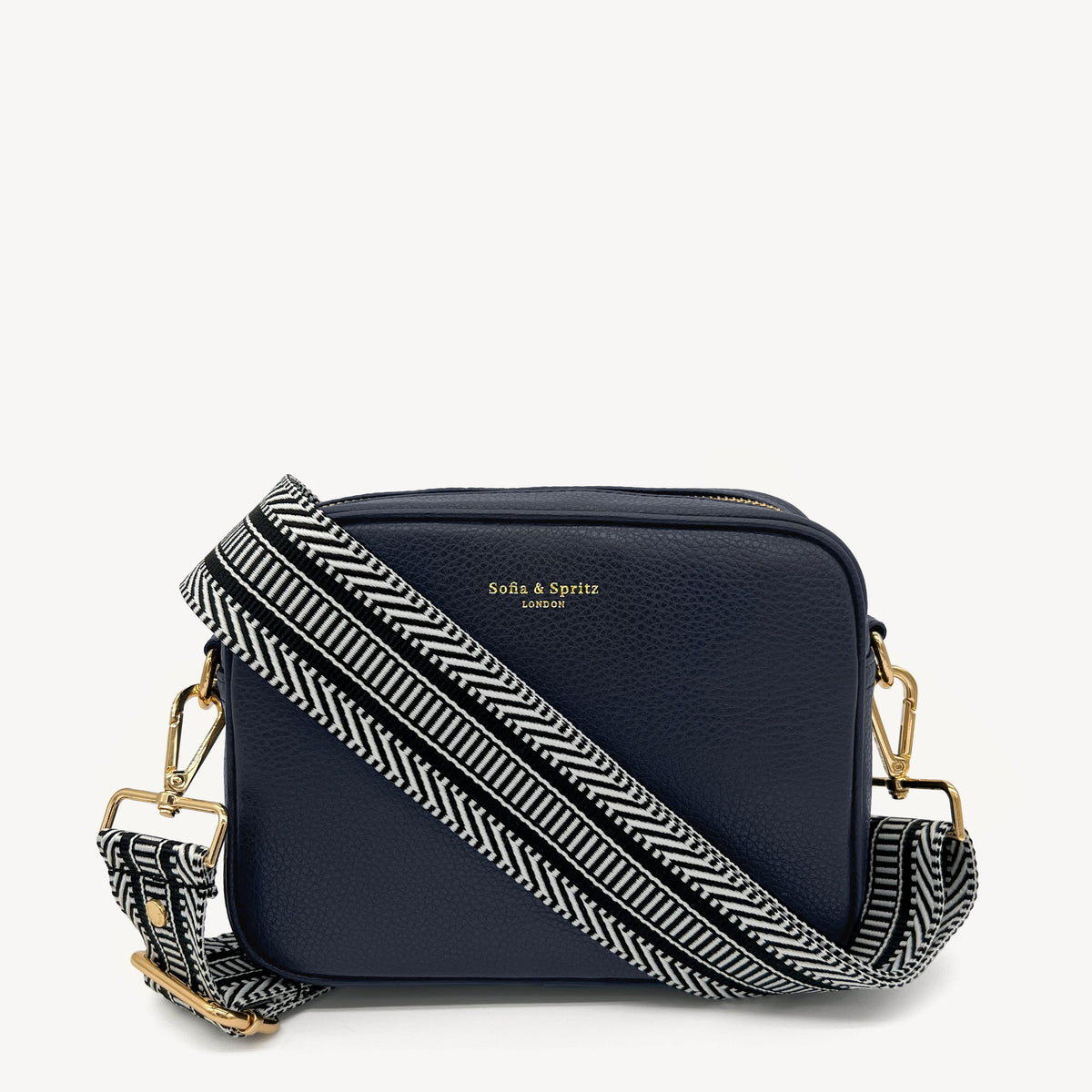 Black & White Stripe Aztec Strap