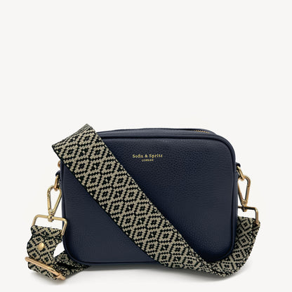 Black & Stone Embroidered Strap