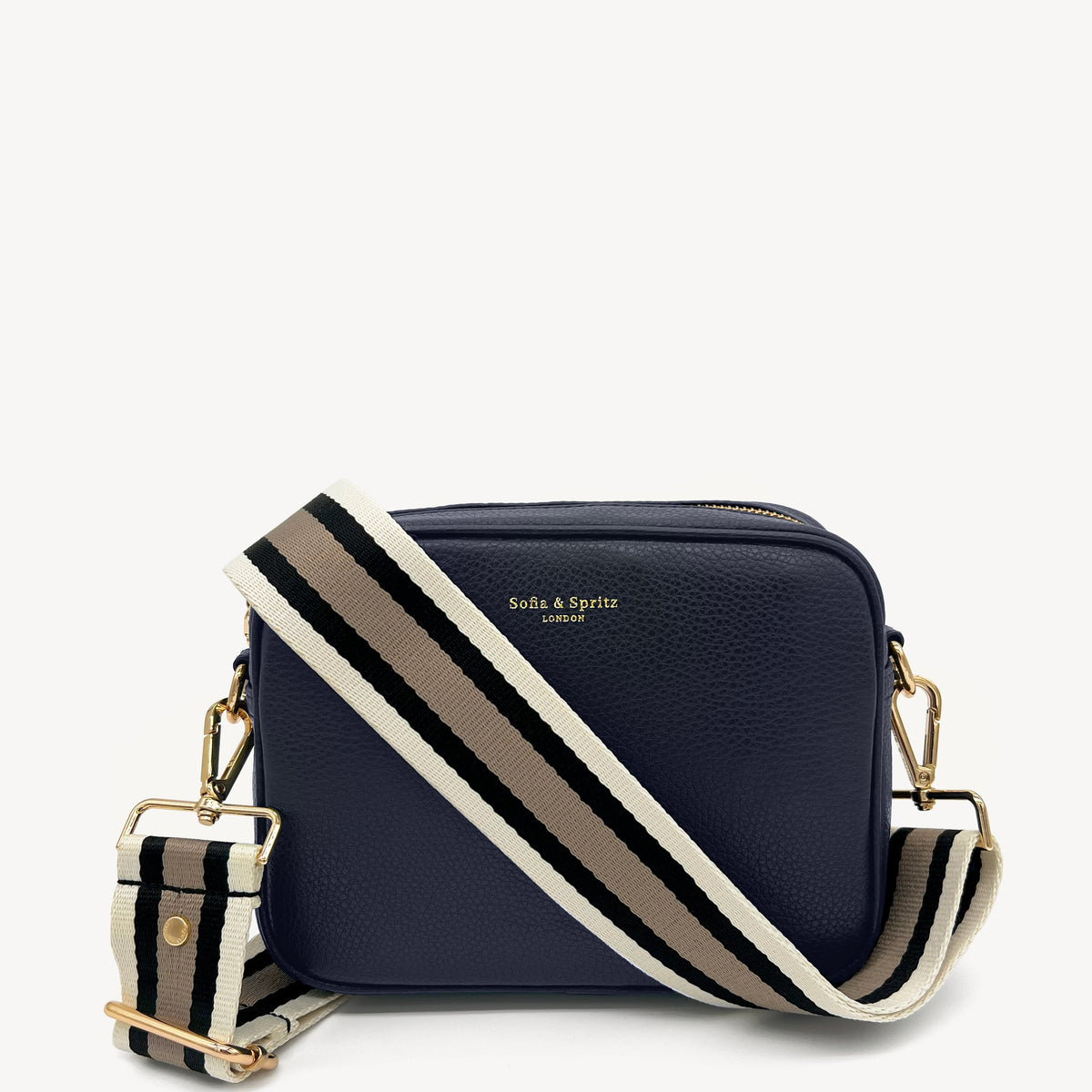 Black, Stone & Tan Stripe Strap