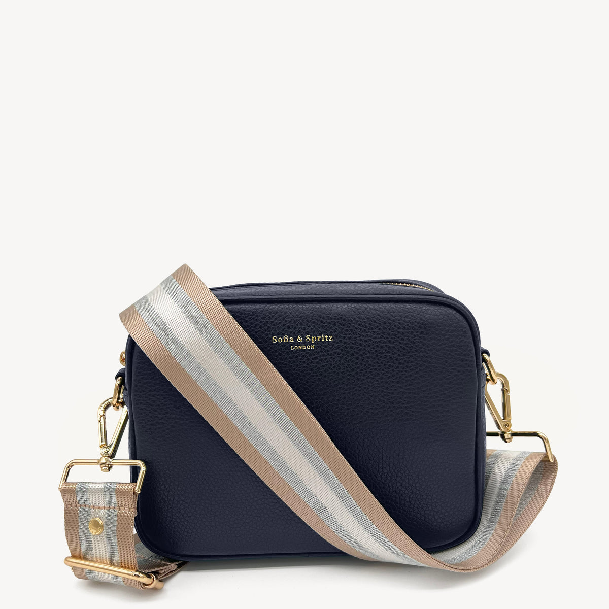 Champagne & Silver Stripe Strap