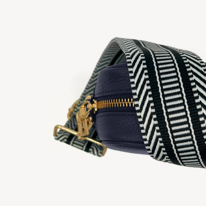 Black & White Stripe Aztec Strap