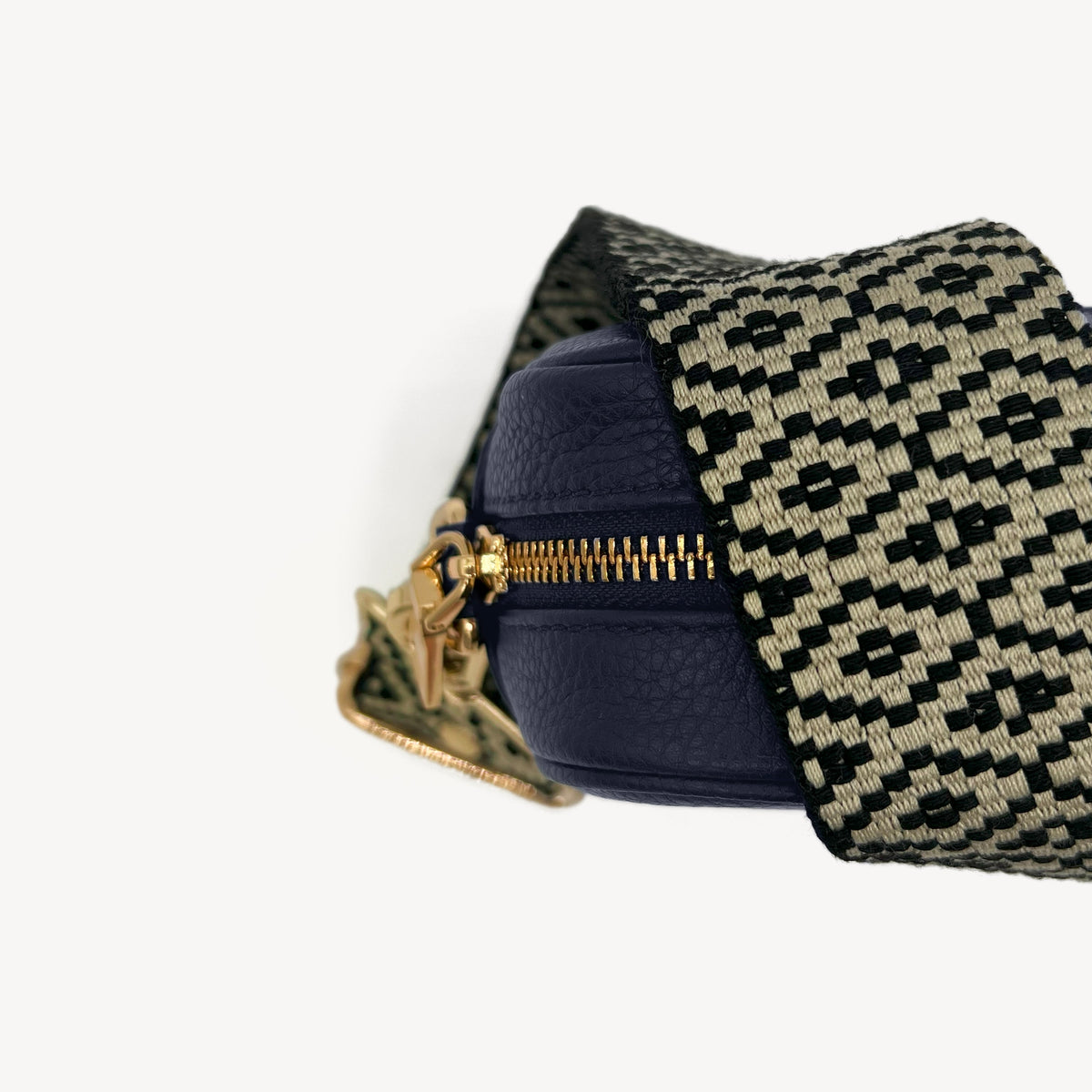 Black & Stone Embroidered Strap