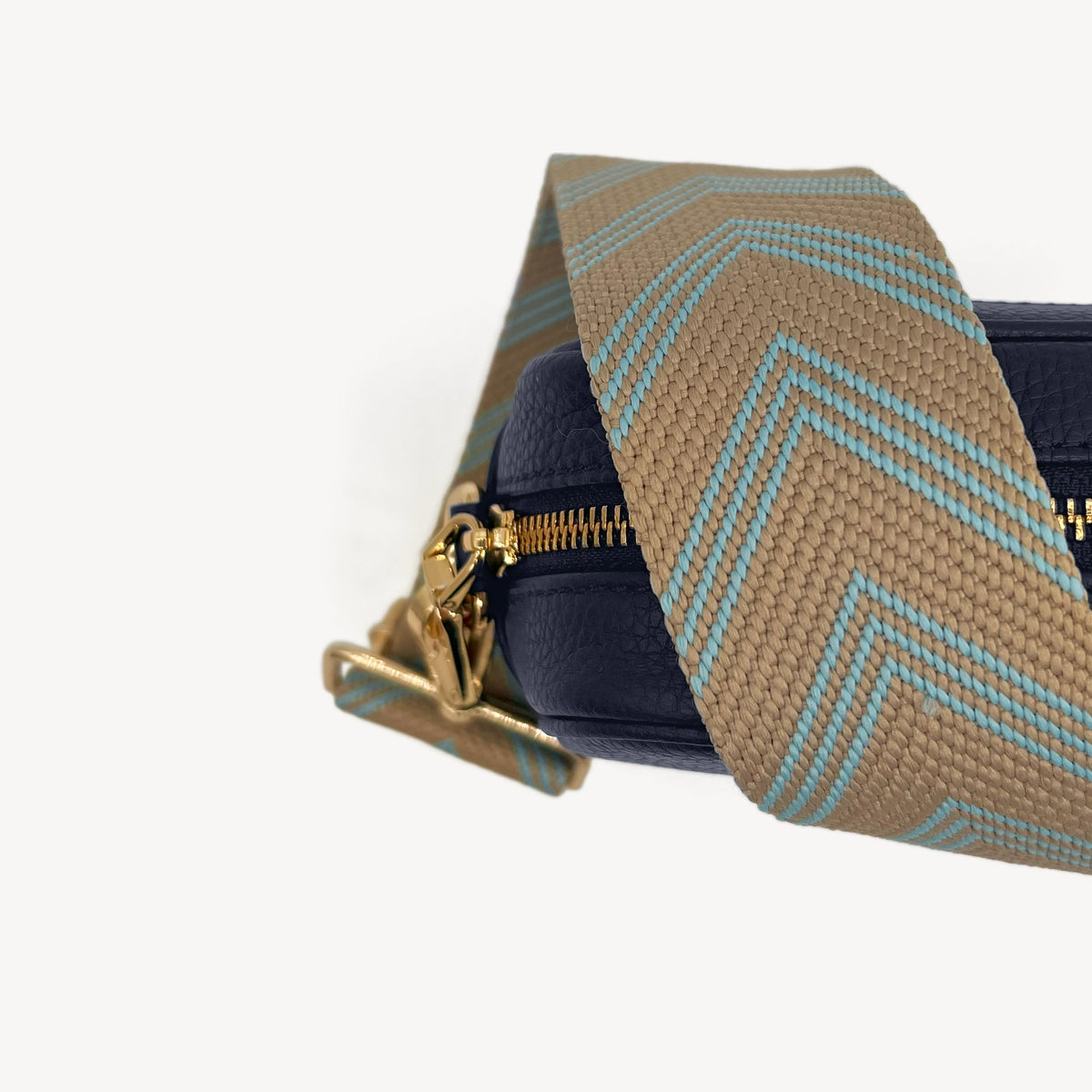 Pale Blue & Tan Arrow Strap
