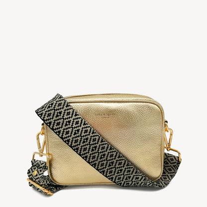Black & Stone Embroidered Strap