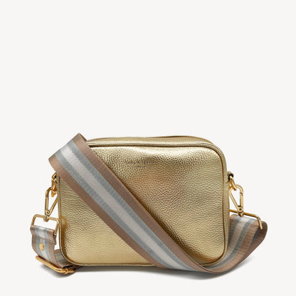 Champagne & Silver Stripe Strap