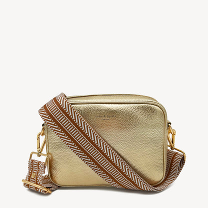 Tan & White Stripe Aztec Strap