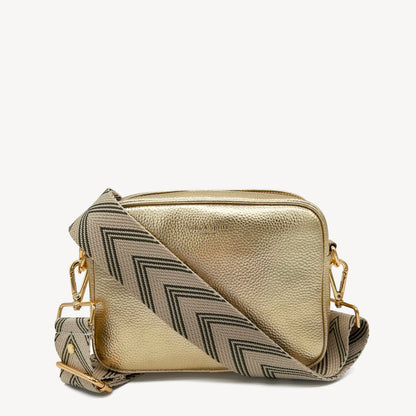 Olive Green & Stone Arrow Strap