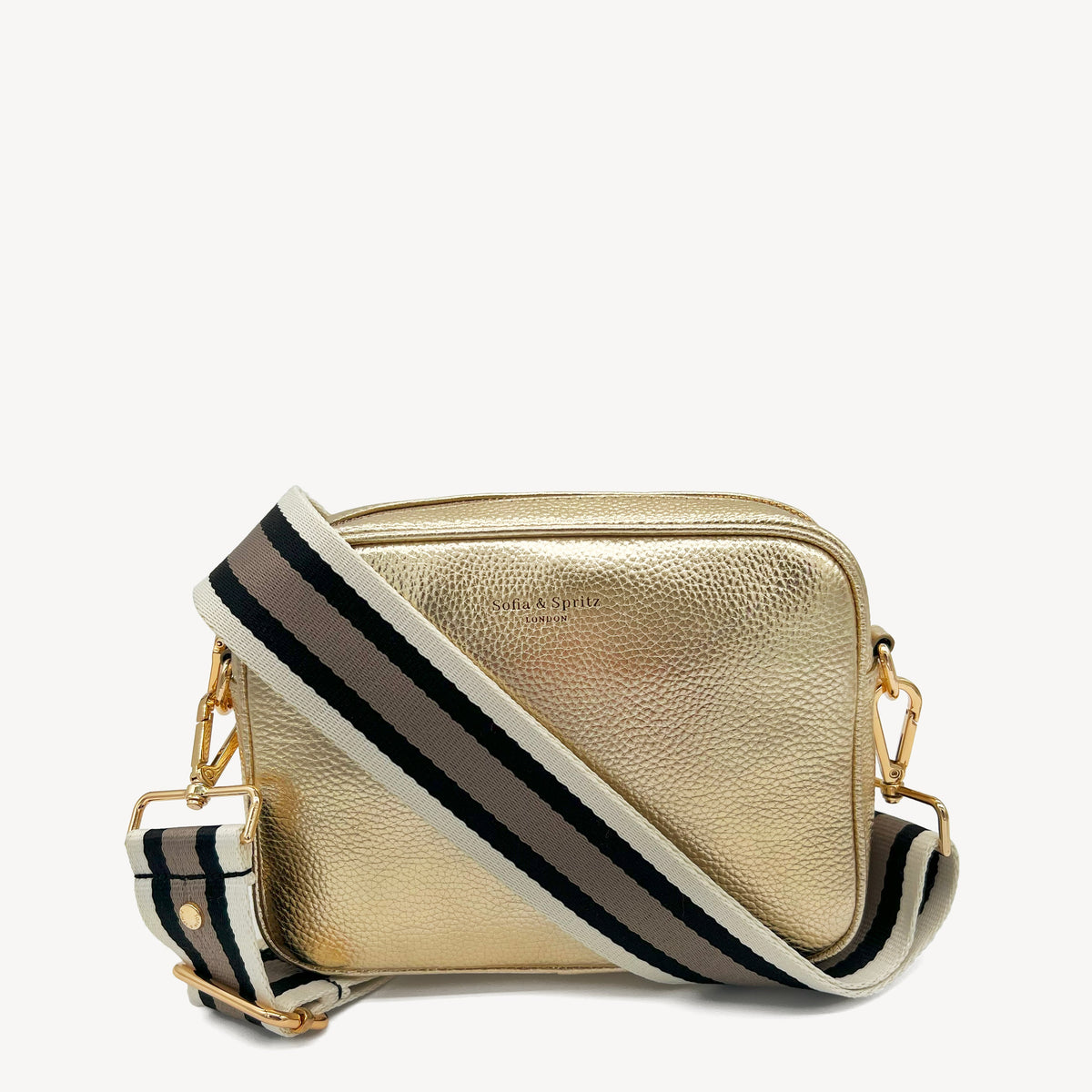 Black, Stone & Tan Stripe Strap