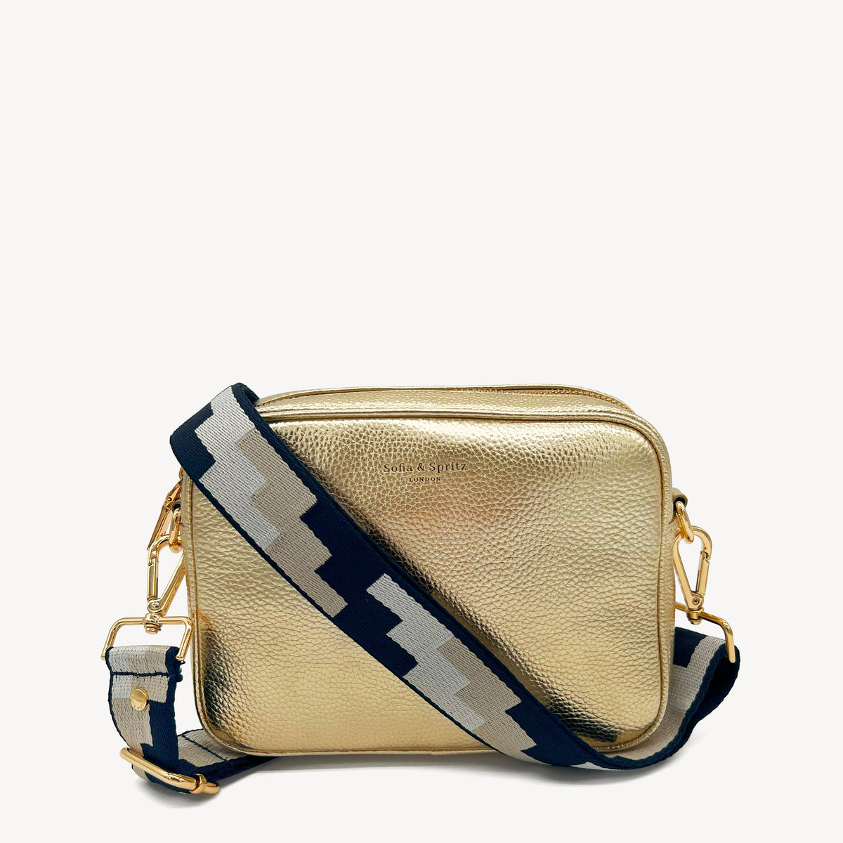 Navy, Stone & Tan Puzzle Strap