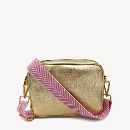 Pale Pink & White Chevron Strap