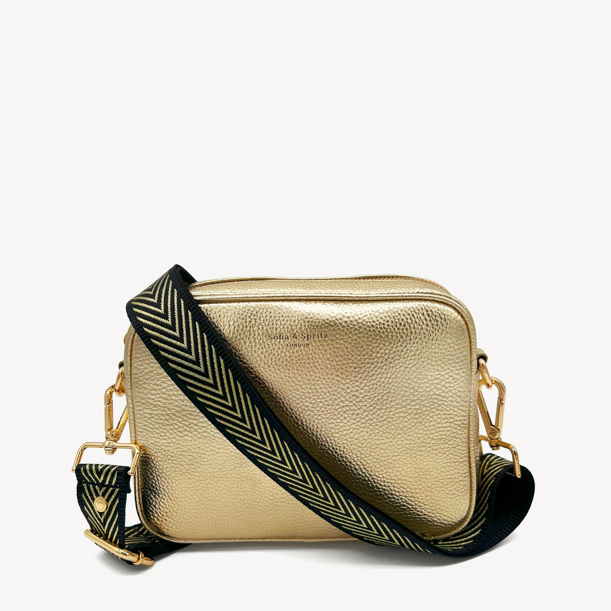 Black & Gold Chevron Strap