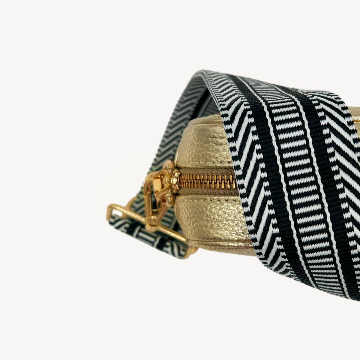 Black & White Stripe Aztec Strap