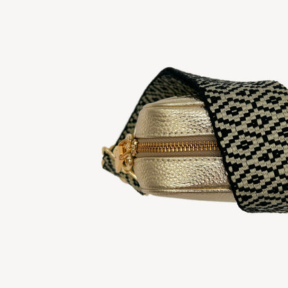 Black & Stone Embroidered Strap