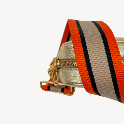 Orange, Tan & Black Stripe Strap