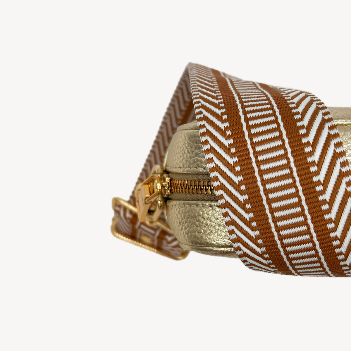 Tan & White Stripe Aztec Strap