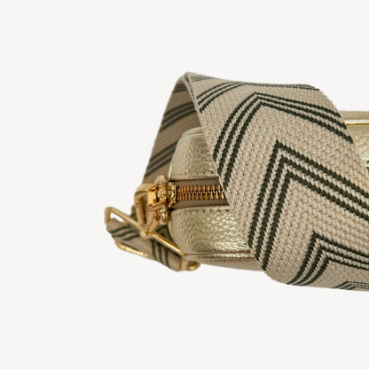 Olive Green & Stone Arrow Strap