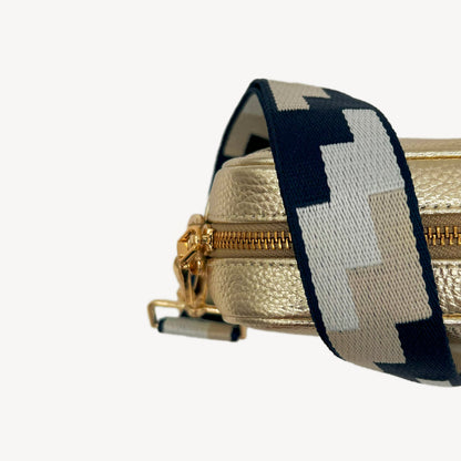 Navy, Stone & Tan Puzzle Strap