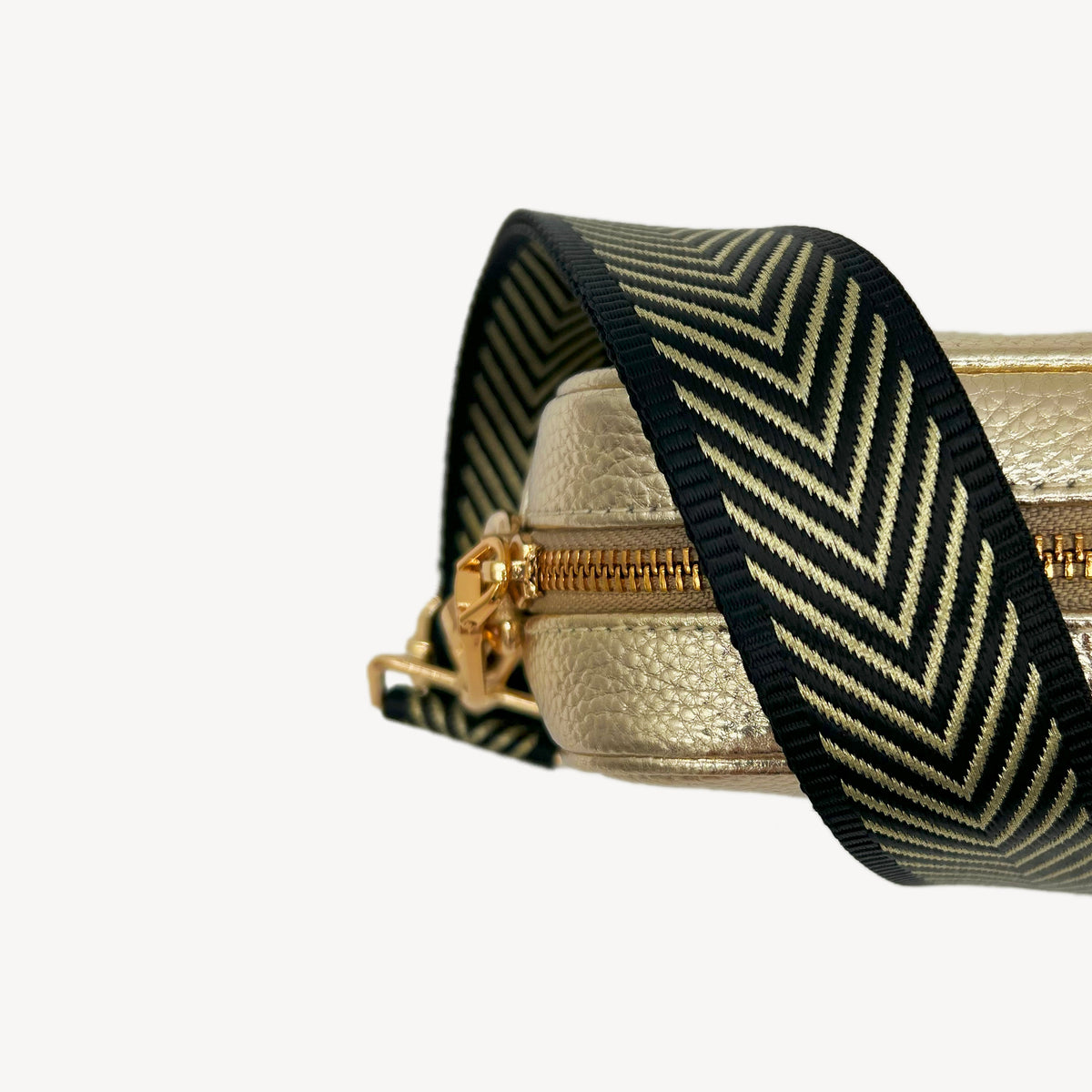 Black & Gold Chevron Strap