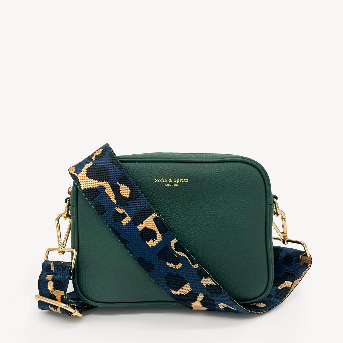 Navy & Gold Leopard Strap